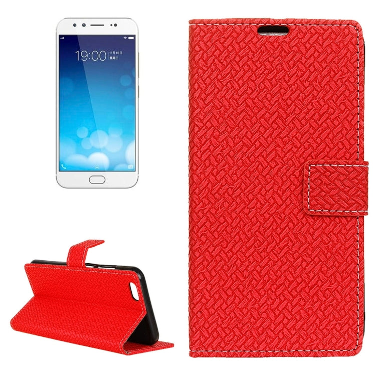 For Vivo  X9 Plus Knit Texture Horizontal Flip Leather Case with Holder & Card Slots & Wallet & Photo Frame
