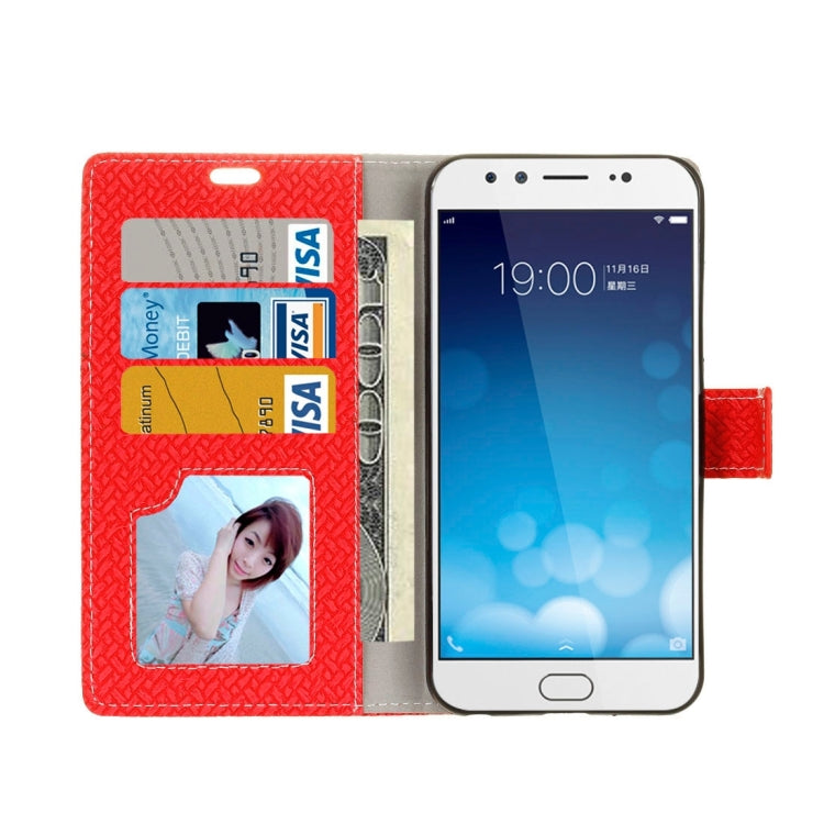 For Vivo  X9 Plus Knit Texture Horizontal Flip Leather Case with Holder & Card Slots & Wallet & Photo Frame