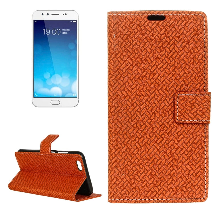 For Vivo  X9 Plus Knit Texture Horizontal Flip Leather Case with Holder & Card Slots & Wallet & Photo Frame