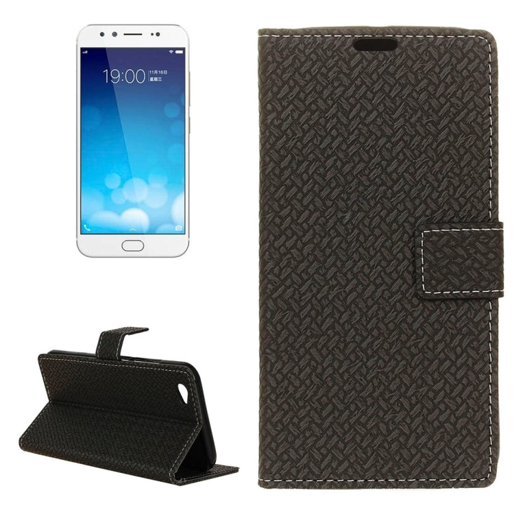 For Vivo  X9 Knit Texture Horizontal Flip Leather Case with Holder & Card Slots & Wallet & Photo Frame