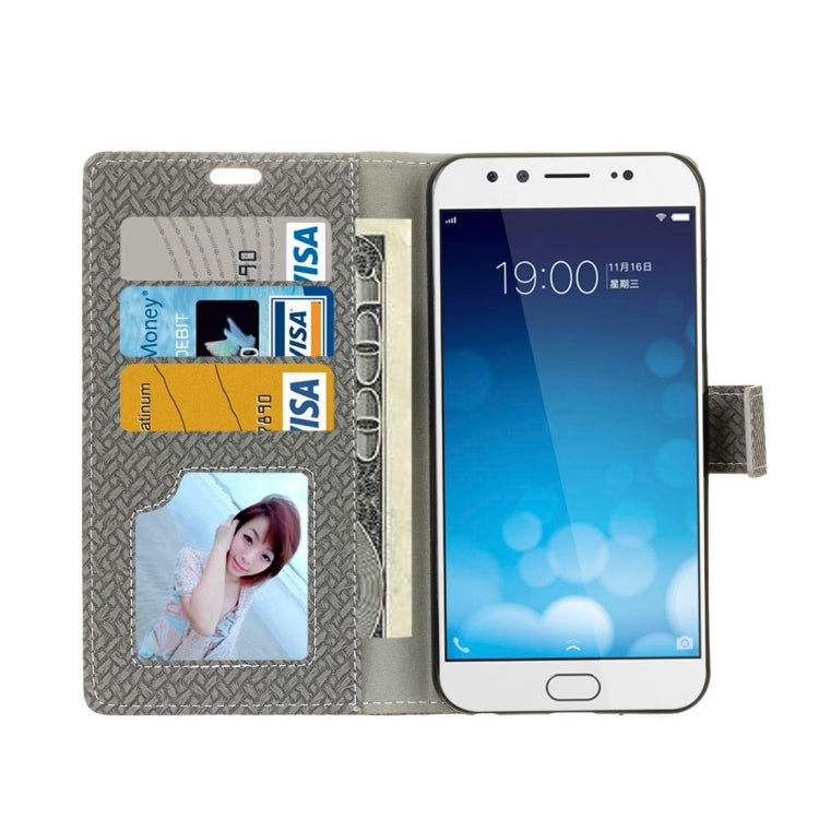 For Vivo  X9 Knit Texture Horizontal Flip Leather Case with Holder & Card Slots & Wallet & Photo Frame