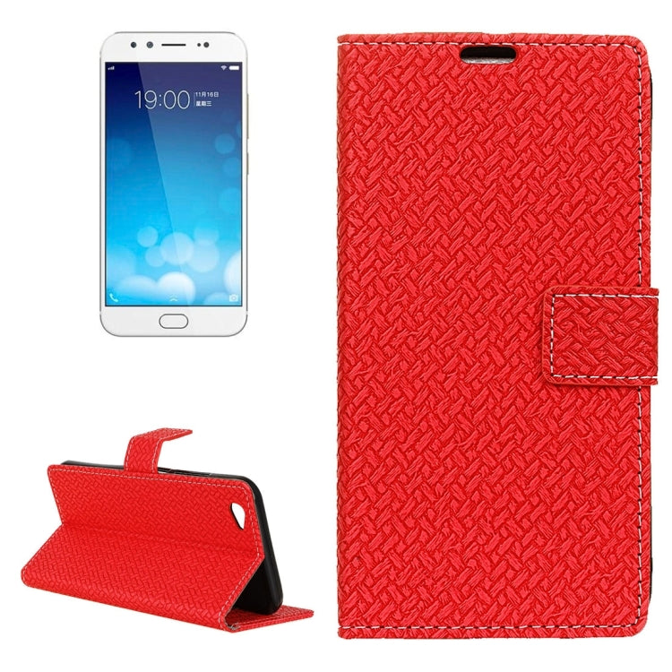 For Vivo  X9 Knit Texture Horizontal Flip Leather Case with Holder & Card Slots & Wallet & Photo Frame