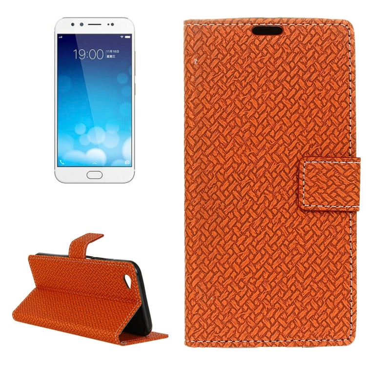 For Vivo  X9 Knit Texture Horizontal Flip Leather Case with Holder & Card Slots & Wallet & Photo Frame