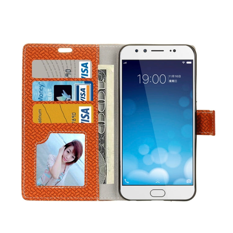 For Vivo  X9 Knit Texture Horizontal Flip Leather Case with Holder & Card Slots & Wallet & Photo Frame