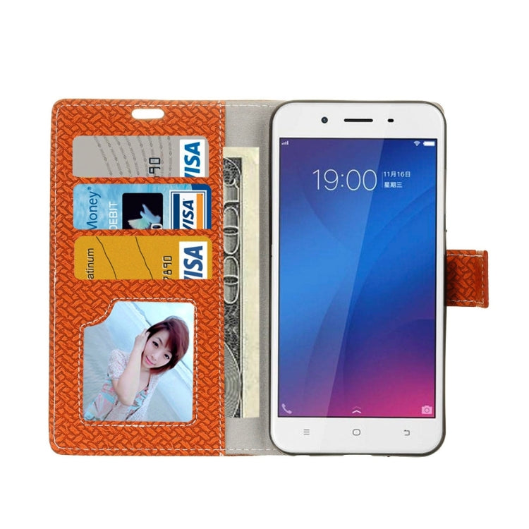 For Vivo  Y66 Knit Texture Horizontal Flip Leather Case with Holder & Card Slots & Wallet & Photo Frame