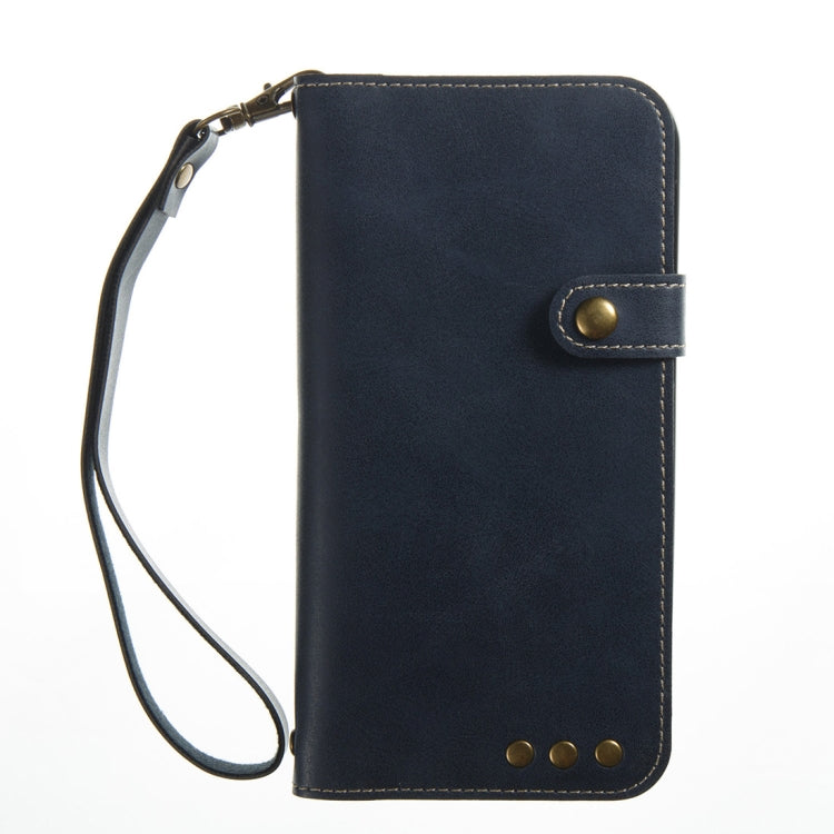 For LG K10 2017 (EU Version) Retro Crazy Horse Texture Horizontal Flip PU Leather Case with Card Slots & Wallet & Hand Strap