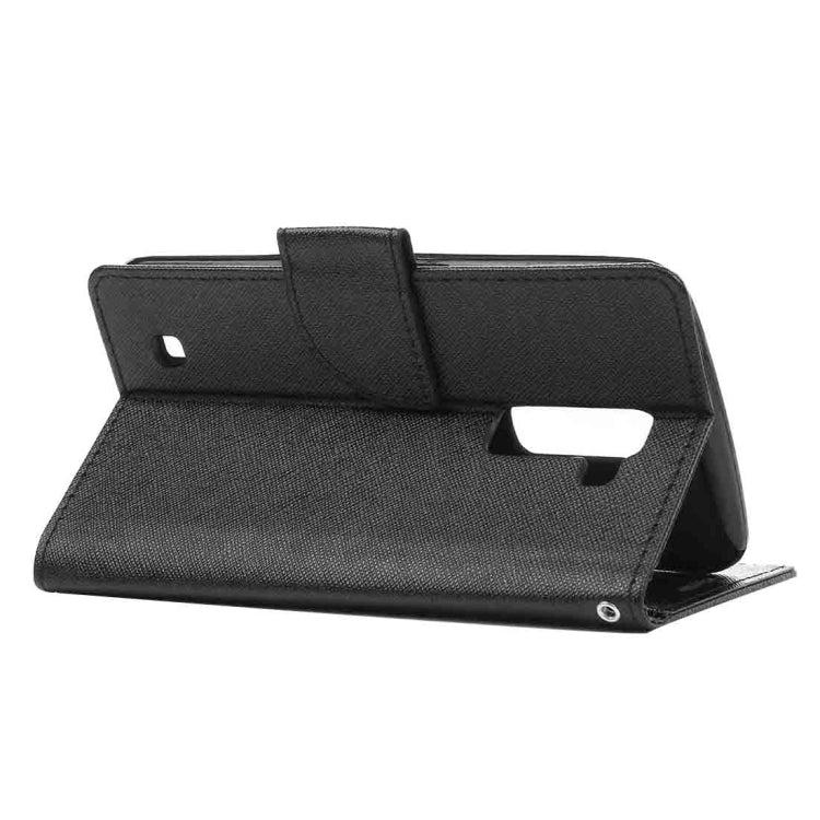 For LG K10 Cross Texture Leather Case with Holder & Card Slots & Wallet