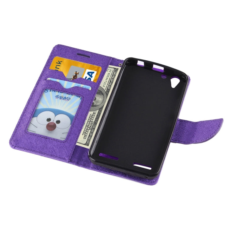 For Lenovo  Vibe K5 Cross Texture Leather Case with Holder & Card Slots & Wallet