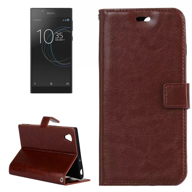For Sony Xperia L1 Crazy Horse Texture Horizontal Flip Leather Case with Holder & Card Slots & Wallet & Photo Frame