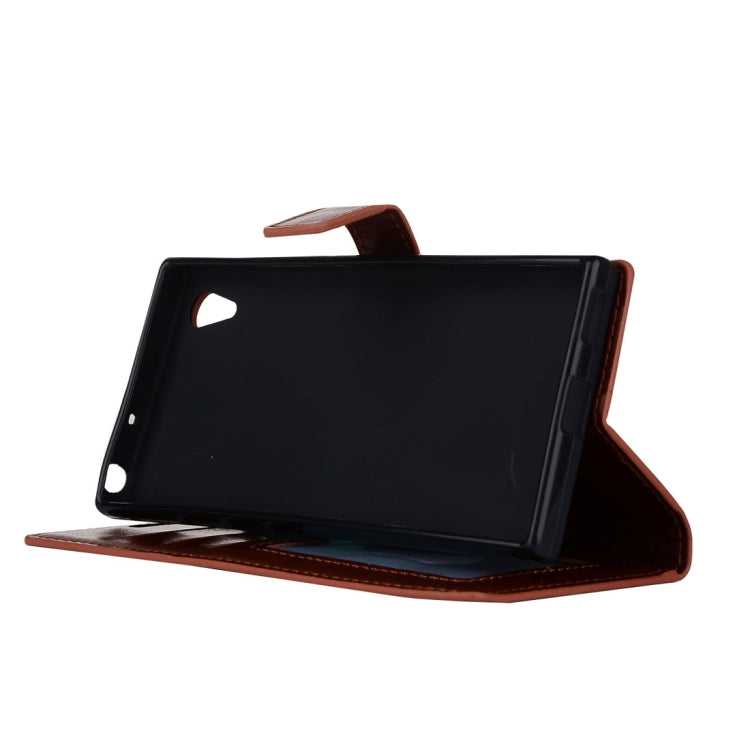 For Sony Xperia L1 Crazy Horse Texture Horizontal Flip Leather Case with Holder & Card Slots & Wallet & Photo Frame