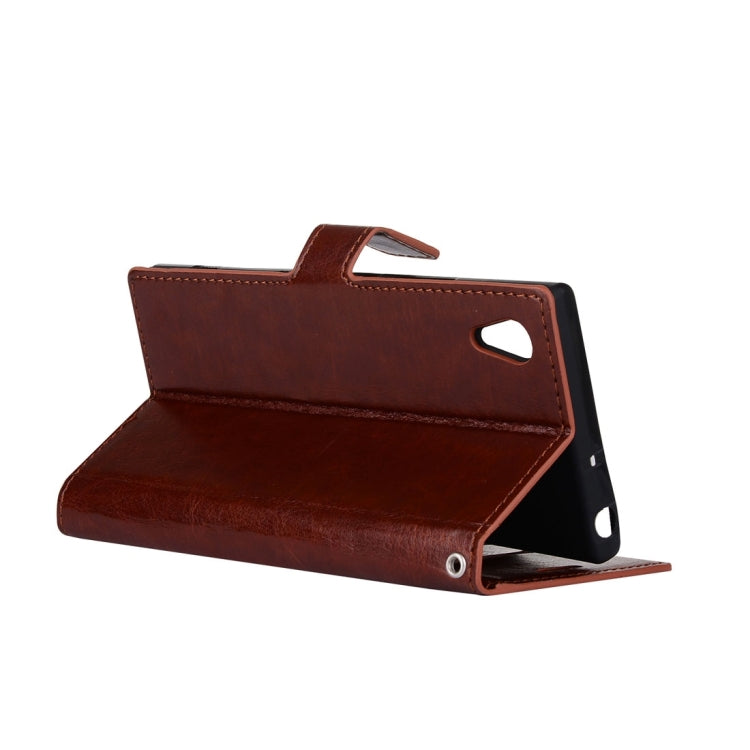 For Sony Xperia L1 Crazy Horse Texture Horizontal Flip Leather Case with Holder & Card Slots & Wallet & Photo Frame