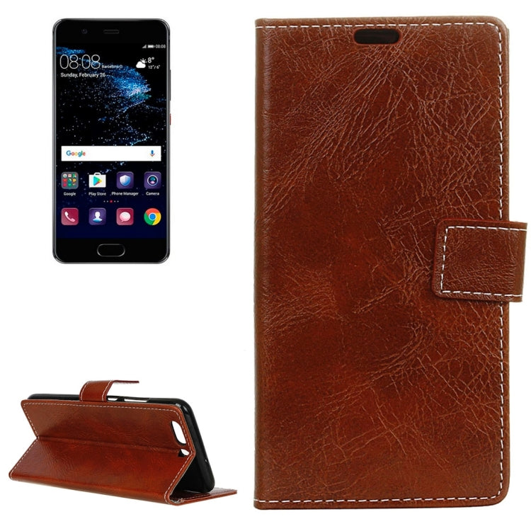 For Huawei  P10 Retro Crazy Horse Texture Horizontal Flip Leather Case with Holder & Card Slots & Wallet