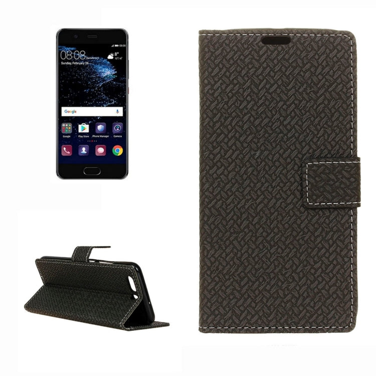 For Huawei  P10  Knit Texture Horizontal Flip Leather Case with Holder & Card Slots & Wallet
