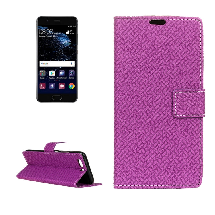 For Huawei  P10  Knit Texture Horizontal Flip Leather Case with Holder & Card Slots & Wallet