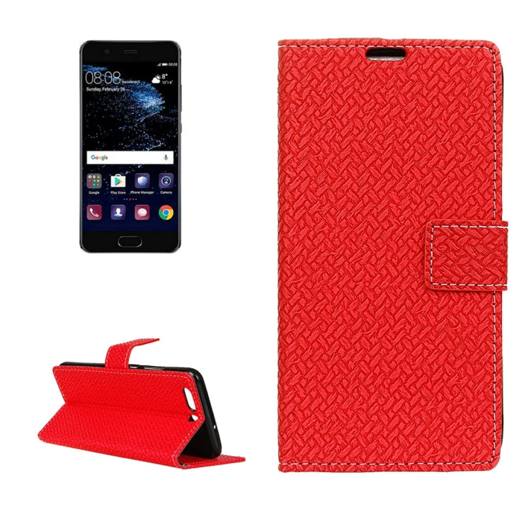 For Huawei  P10  Knit Texture Horizontal Flip Leather Case with Holder & Card Slots & Wallet