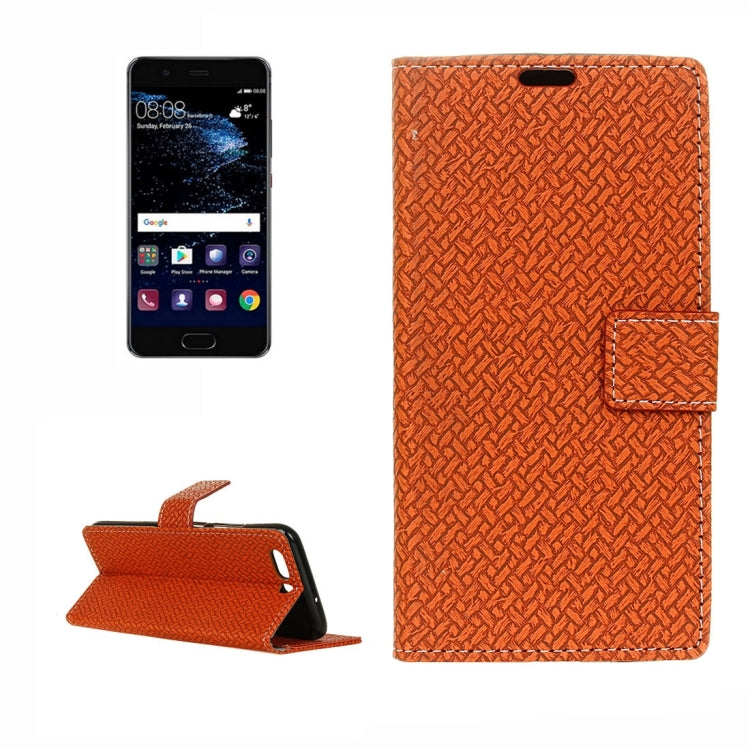 For Huawei  P10  Knit Texture Horizontal Flip Leather Case with Holder & Card Slots & Wallet