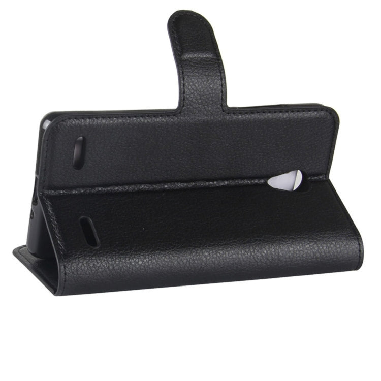 For ZTE  Blade A521 Litchi Texture Horizontal Flip Leather Case with Holder & Card Slots & Wallet