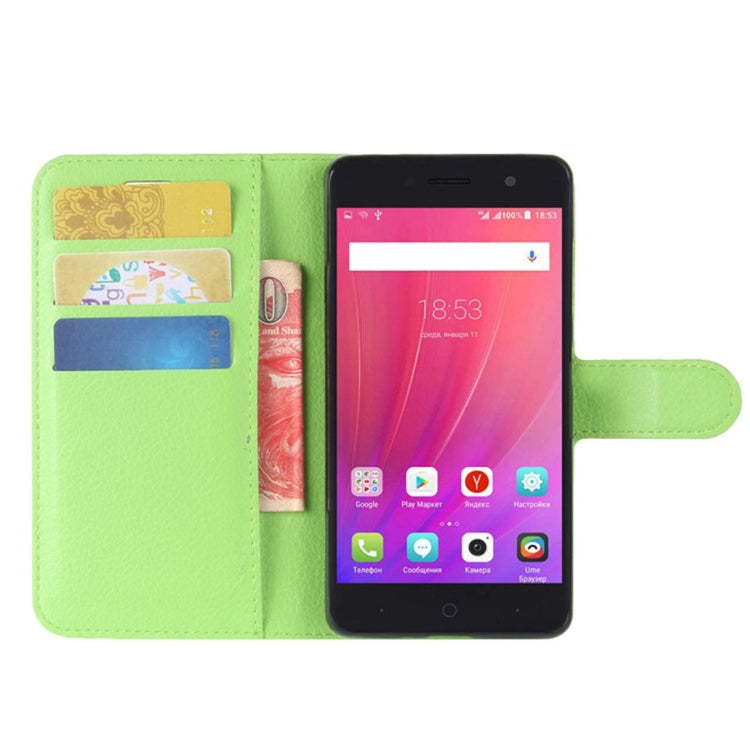 For ZTE  Blade A521 Litchi Texture Horizontal Flip Leather Case with Holder & Card Slots & Wallet
