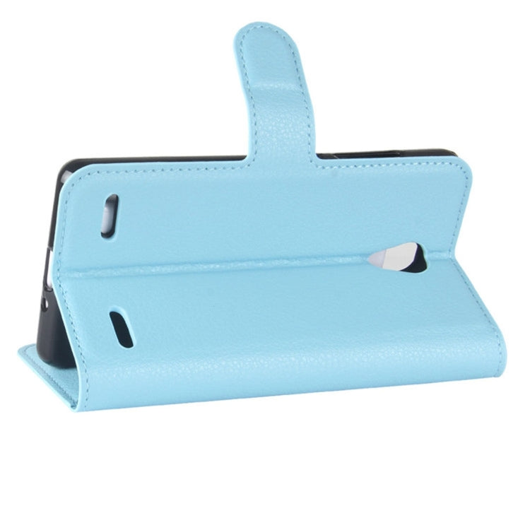 For ZTE  Blade A521 Litchi Texture Horizontal Flip Leather Case with Holder & Card Slots & Wallet