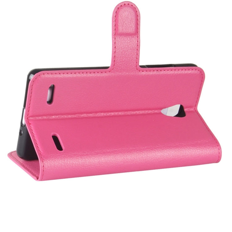 For ZTE  Blade A521 Litchi Texture Horizontal Flip Leather Case with Holder & Card Slots & Wallet