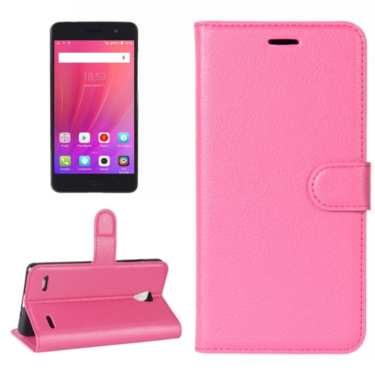 For ZTE  Blade A521 Litchi Texture Horizontal Flip Leather Case with Holder & Card Slots & Wallet