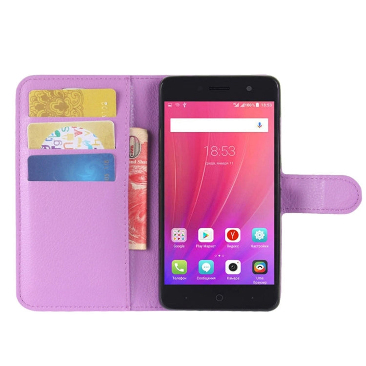 For ZTE  Blade A521 Litchi Texture Horizontal Flip Leather Case with Holder & Card Slots & Wallet