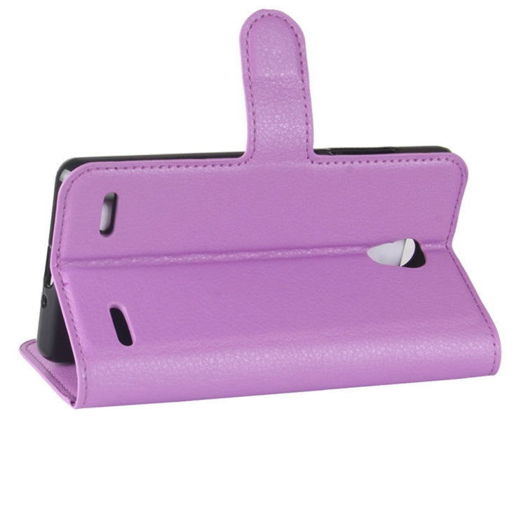 For ZTE  Blade A521 Litchi Texture Horizontal Flip Leather Case with Holder & Card Slots & Wallet
