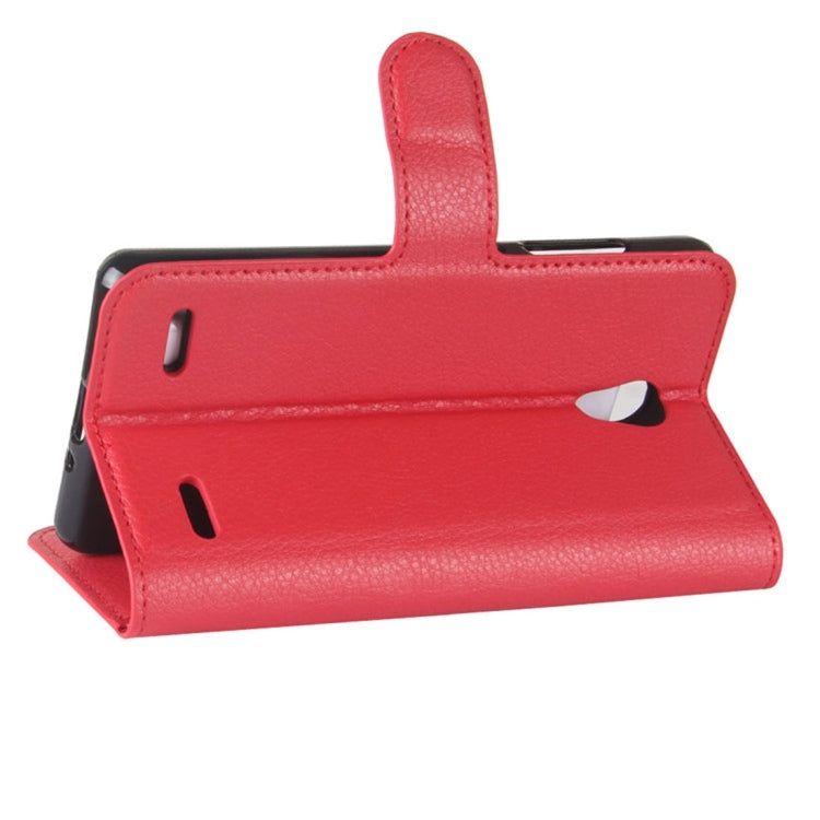 For ZTE  Blade A521 Litchi Texture Horizontal Flip Leather Case with Holder & Card Slots & Wallet