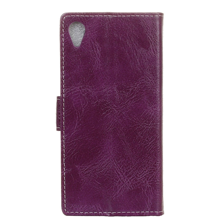 For Sony Xperia XA1 Plus Crazy Horse Texture PU Leather Protection Back Cover Case