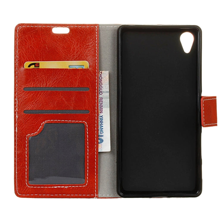 For Sony Xperia XA1 Plus Crazy Horse Texture PU Leather Protection Back Cover Case