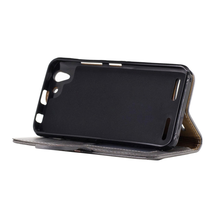 For Lenovo K5 Crazy Horse Texture Horizontal Flip PU Leather Case with Holder & Card Slots & Wallet & Photo Frame & Lanyard