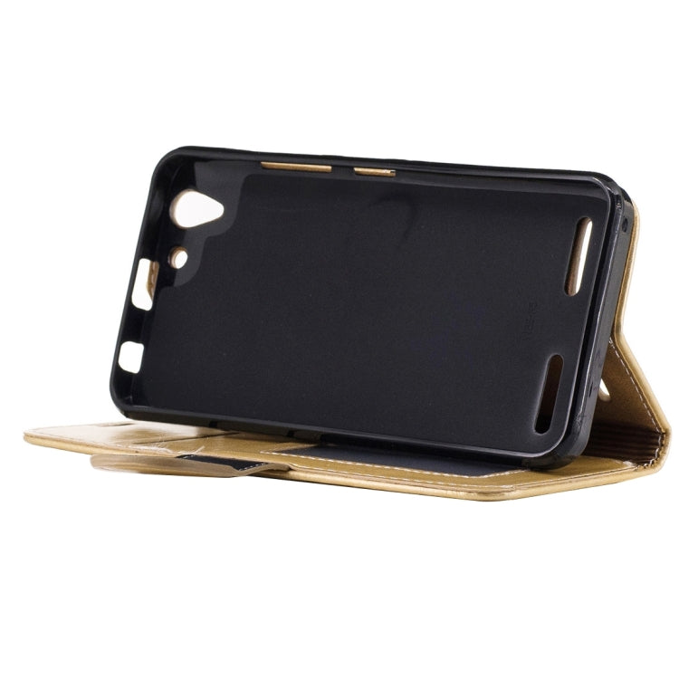 For Lenovo K5 Crazy Horse Texture Horizontal Flip PU Leather Case with Holder & Card Slots & Wallet & Photo Frame & Lanyard