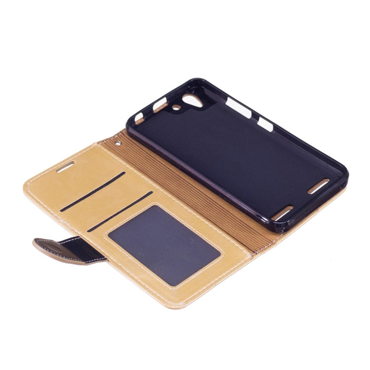 For Lenovo K5 Crazy Horse Texture Horizontal Flip PU Leather Case with Holder & Card Slots & Wallet & Photo Frame & Lanyard