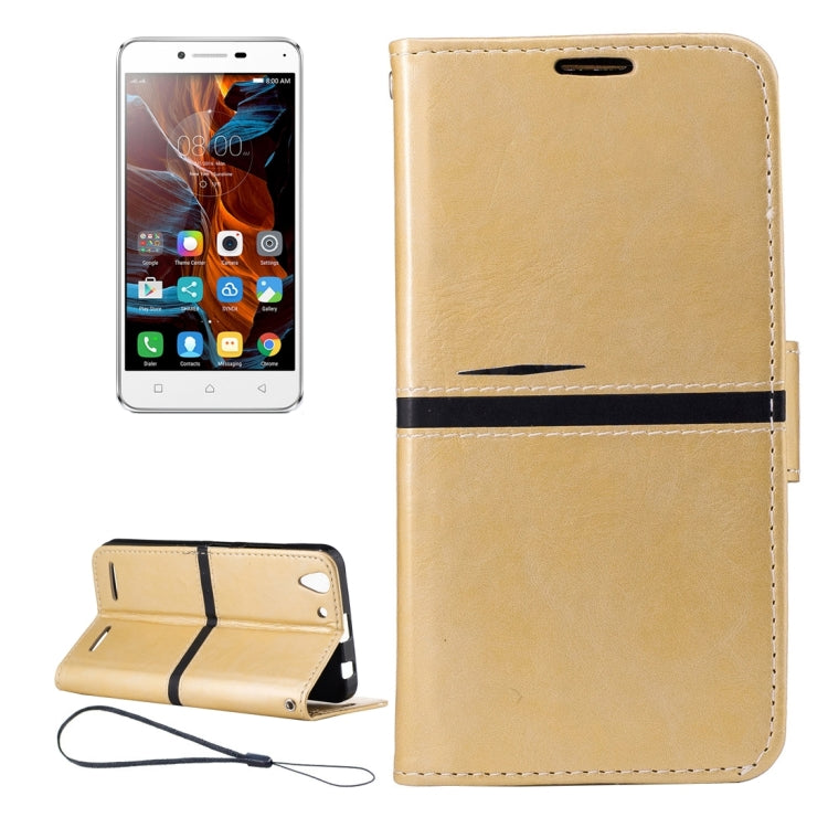 For Lenovo K5 Crazy Horse Texture Horizontal Flip PU Leather Case with Holder & Card Slots & Wallet & Photo Frame & Lanyard