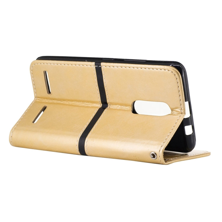 For Lenovo K6 Crazy Horse Texture Horizontal Flip PU Leather Case with Holder & Card Slots & Wallet & Photo Frame & Lanyard