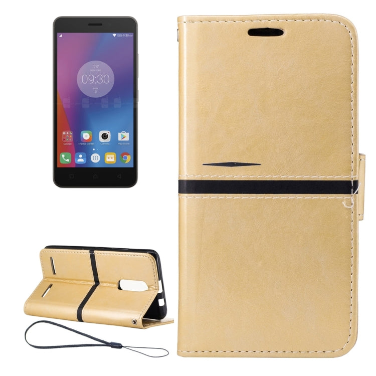 For Lenovo K6 Crazy Horse Texture Horizontal Flip PU Leather Case with Holder & Card Slots & Wallet & Photo Frame & Lanyard