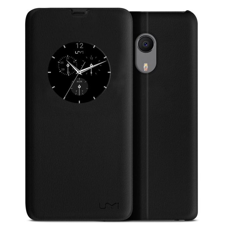For UMI  Plus (MPH1864) Horizontal Flip Smart Cover Leather Case with Call Display ID(Black)