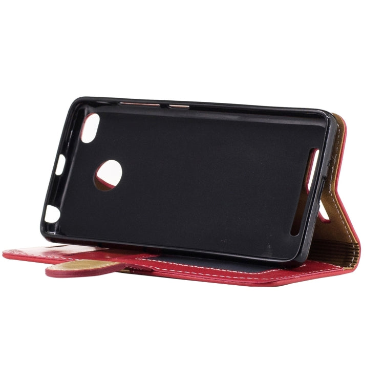 For Xiaomi  Redmi 3S Crazy Horse Texture Horizontal Flip PU Leather Case with Holder & Card Slots & Wallet & Photo Frame & Lanyard