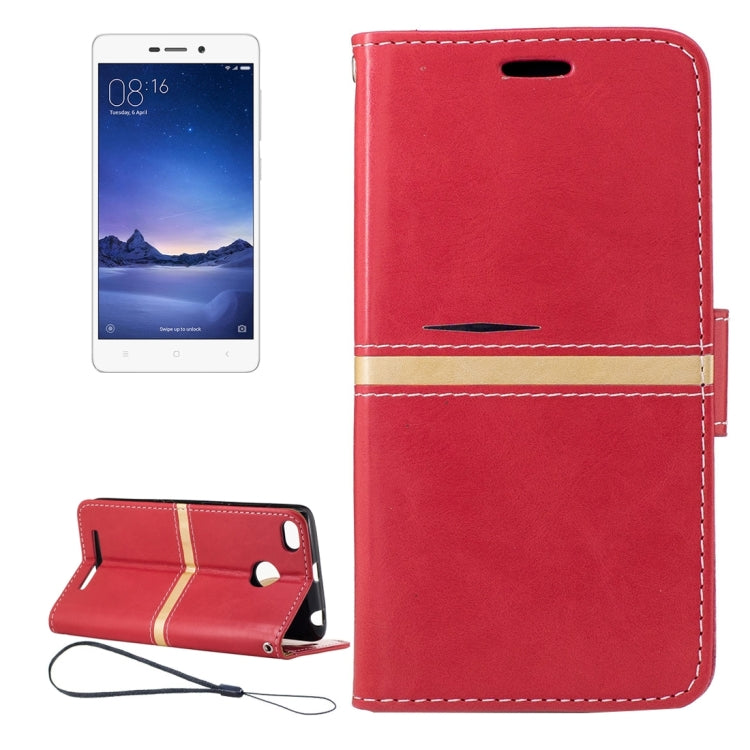 For Xiaomi  Redmi 3S Crazy Horse Texture Horizontal Flip PU Leather Case with Holder & Card Slots & Wallet & Photo Frame & Lanyard