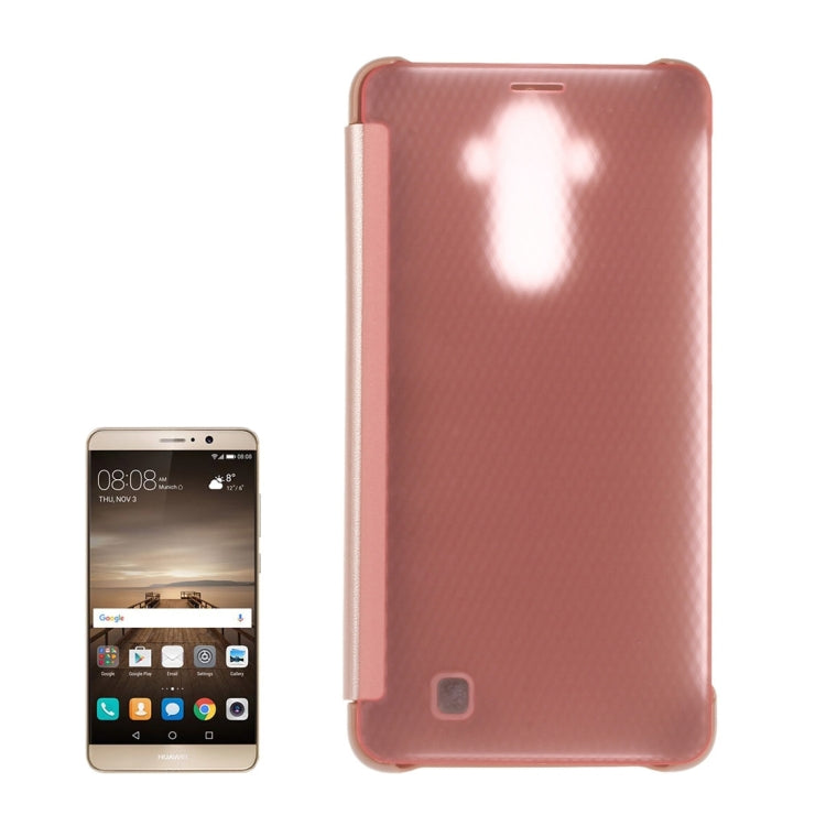 For Huawei  Mate 9 Transparent Horizontal Flip Leather Case with Sleep / Wake-up Function