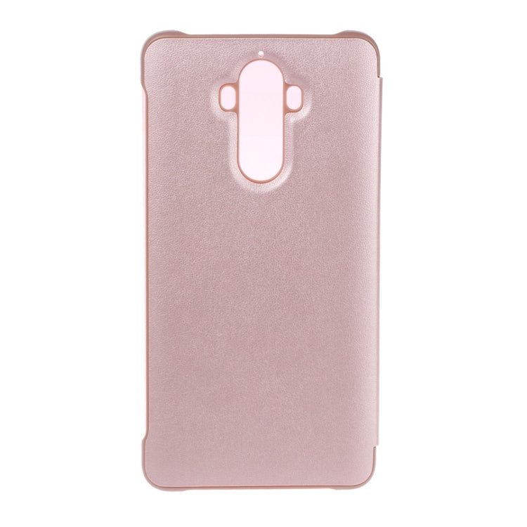 For Huawei  Mate 9 Transparent Horizontal Flip Leather Case with Sleep / Wake-up Function
