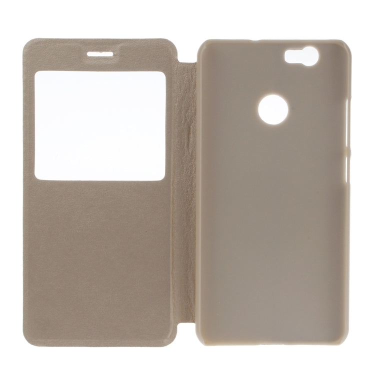 For Huawei  nova Plain Weave Texture Horizontal Flip Leather Case with Holder & Call Display ID