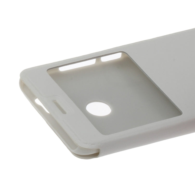 For Huawei  nova Plain Weave Texture Horizontal Flip Leather Case with Holder & Call Display ID