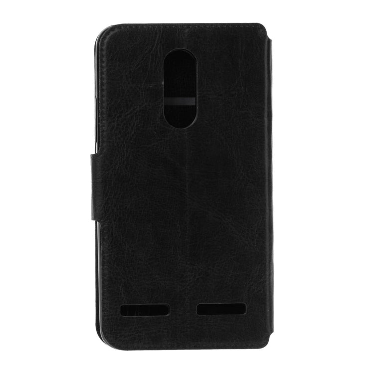 For Lenovo  K6 Crazy Horse Texture Horizontal Flip Leather Case with Holder & Card Slots