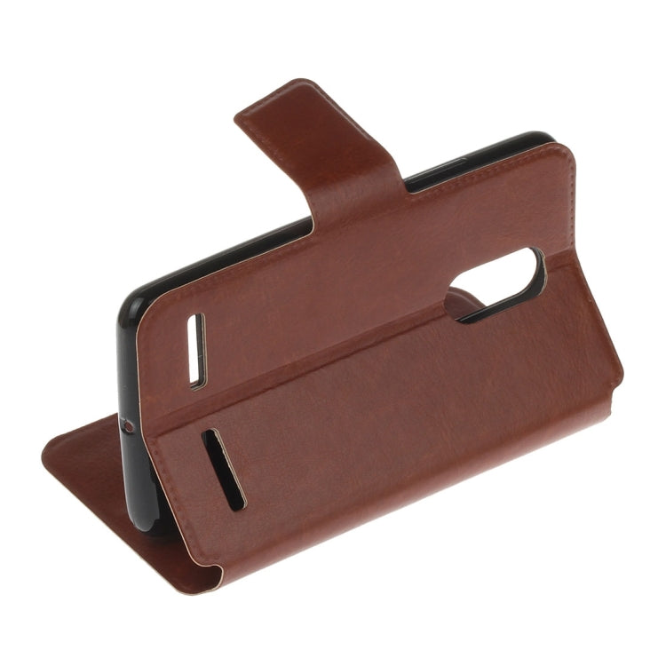 For Lenovo  K6 Crazy Horse Texture Horizontal Flip Leather Case with Holder & Card Slots