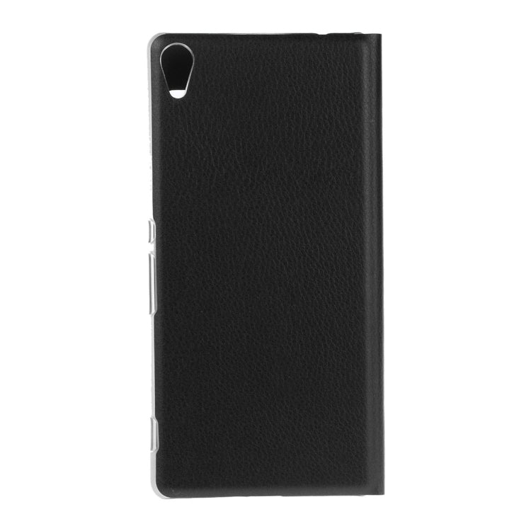 For Sony Xperia C6 Litchi Texture Horizontal Flip Leather Case with Call Display ID