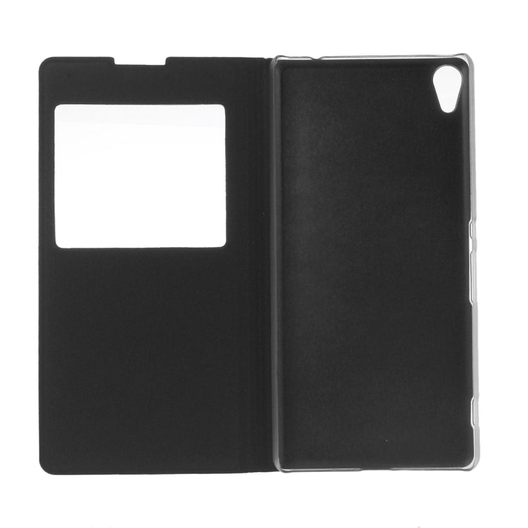 For Sony Xperia C6 Litchi Texture Horizontal Flip Leather Case with Call Display ID