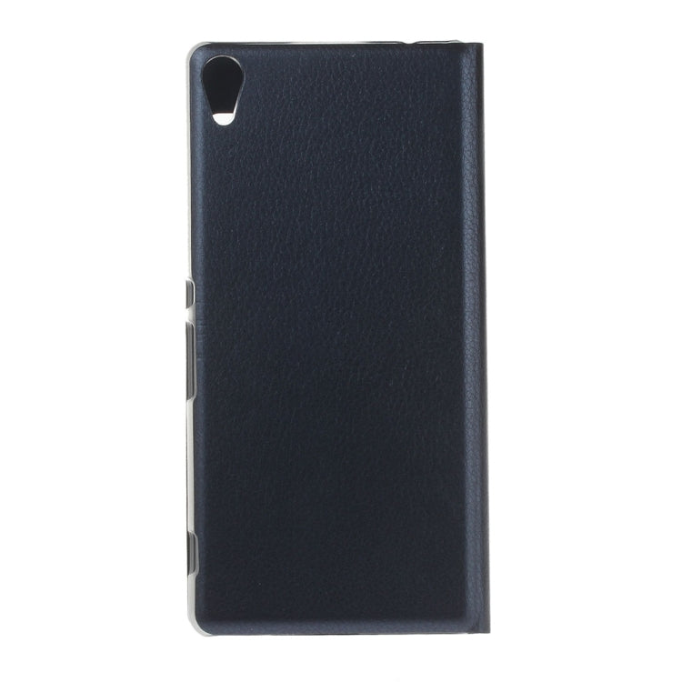 For Sony Xperia C6 Litchi Texture Horizontal Flip Leather Case with Call Display ID