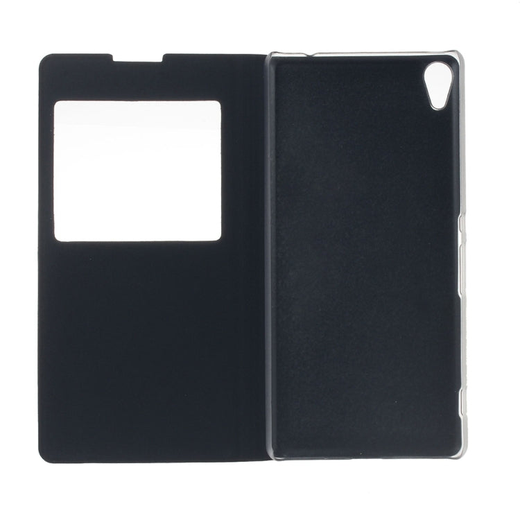 For Sony Xperia C6 Litchi Texture Horizontal Flip Leather Case with Call Display ID