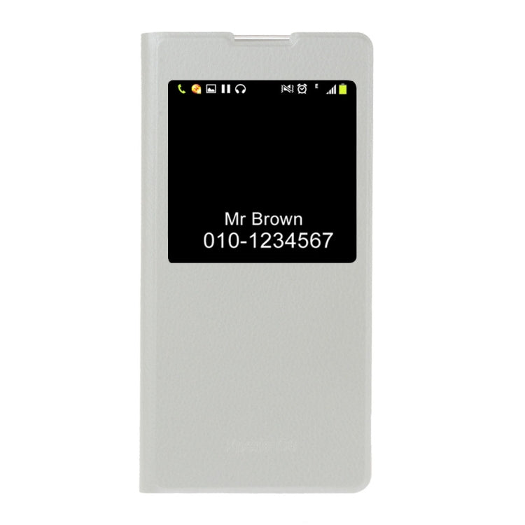 For Sony Xperia C6 Litchi Texture Horizontal Flip Leather Case with Call Display ID